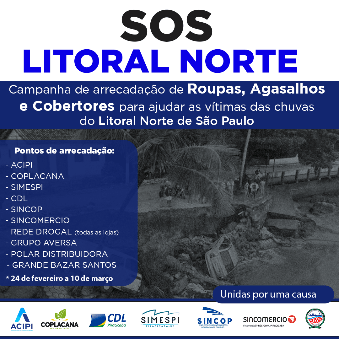 Entidades realizam campanha em prol das vítimas do litoral Norte